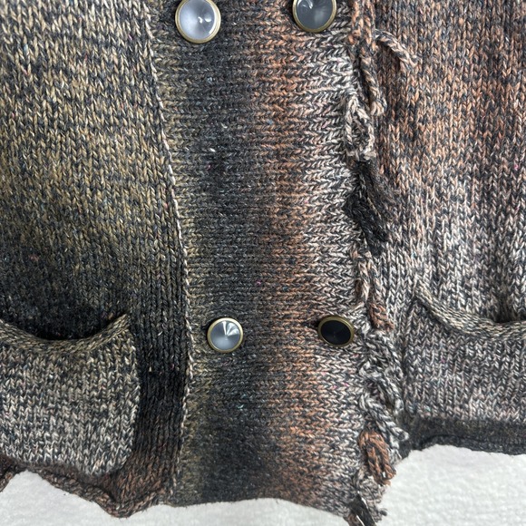 Cabi‎ Sweater Womens Medium Ombre Button Front Fringe Pockets 903 Cardigan - Picture 5 of 12